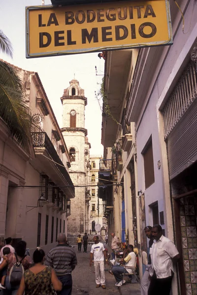 Bar Restaurant Bodeguita Del Medio Havanna Városában Kubában Karib Tengeren — Stock Fotó