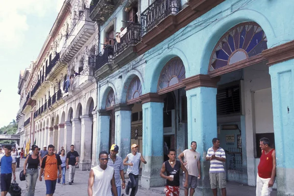 Architektura Drodze Malecon Road Mieście Hawana Kubie Morzu Karaibskim Kuba — Zdjęcie stockowe