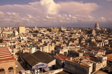 Karayip Denizi 'ndeki Küba' nın eski Havana kenti. Küba, Havana, Ekim 2005