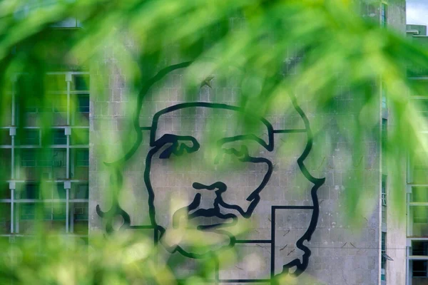 Een Gedenkteken Van Che Guevara Het Ministerie Van Binnenlandse Zaken — Stockfoto