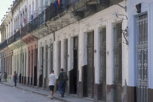 House Street Old Town City Havana Cuba Caribbean Sea Cuba — Stock Photo, Image