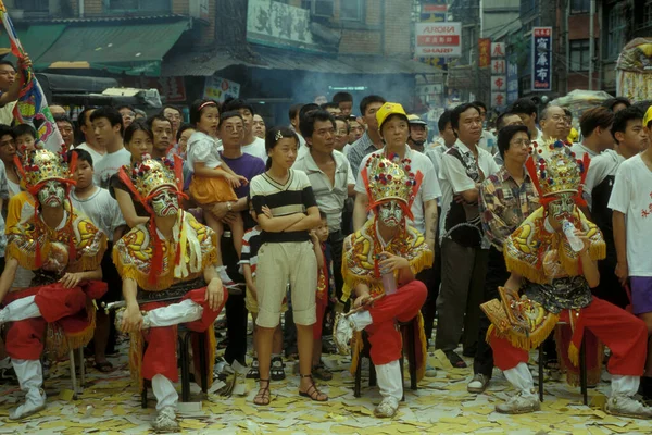 Una Tradizionale Sfilata Mazu Festival Religioso Taoista Nel Centro Della — Foto Stock