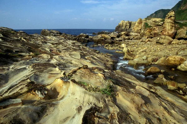 Der Coral Cliffs Ocean Park Von Yehliu Nordöstlich Der Stadt — Stockfoto