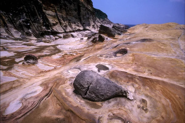 Coral Cliffs Ocean Park Yehliu Nordost Staden Keelung Kusten Norra — Stockfoto