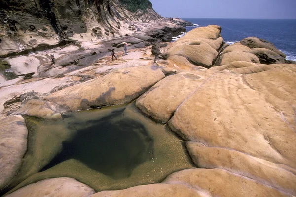 Het Coral Cliffs Ocean Park Van Yehliu Ten Noordoosten Van — Stockfoto