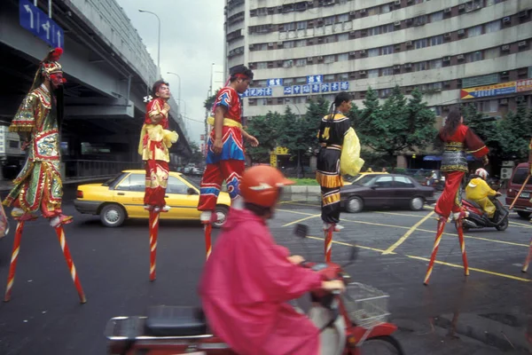 Traditionell Mazu Parad Och Daoist Religiös Festival Centrum Taipei Taiwan — Stockfoto