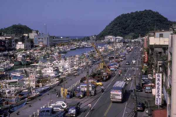 Porto Aldeia Pesca Keelung Oceano Pacífico Norte Taiwan East Aasia — Fotografia de Stock