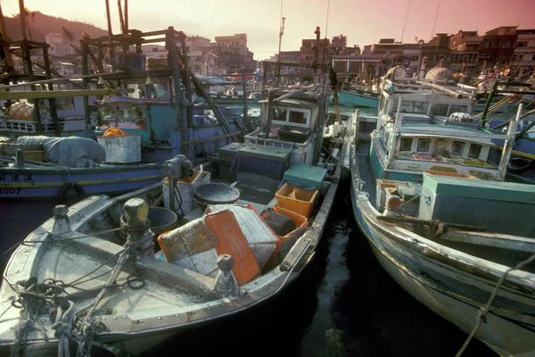 Port Wioski Rybackiej Keelung Oceanie Spokojnym Północnym Tajwanie Azji Wschodniej — Zdjęcie stockowe