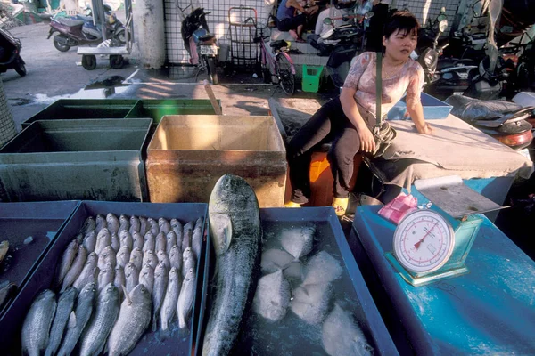 Mercado Pescado Puerto Aldea Pescadores Keelung Océano Pacífico Norte Taiwán —  Fotos de Stock