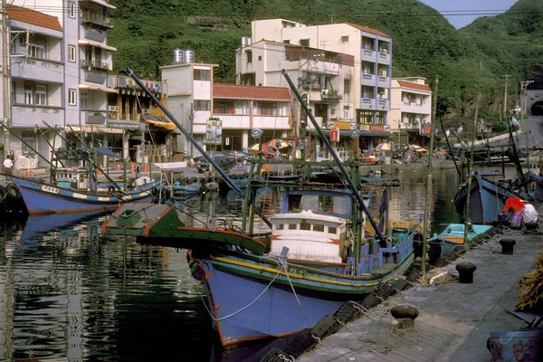Риболовецьке Селище Фулунг Тихому Океані Півночі Тайваню Східна Азія Тайбей — стокове фото
