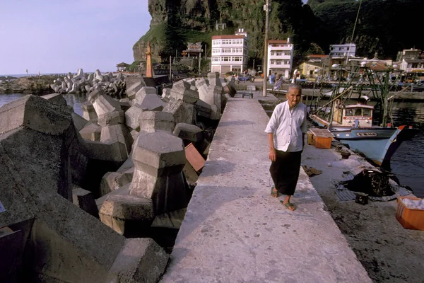 Fiskebyn Fulung Vid Stilla Havet Norra Taiwan Östra Asien Taiwan — Stockfoto