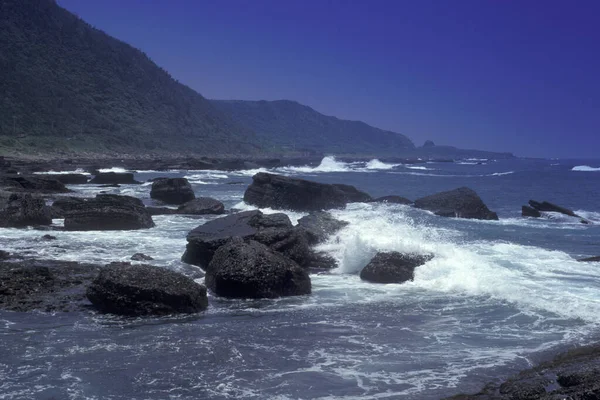 Die Landschaft Bei Hualien Der Ostküste Des Pazifischen Ozeans Auf — Stockfoto