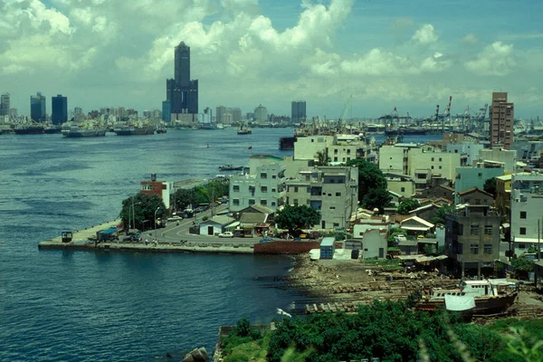 Die Skyline Und Das Stadtzentrum Von Kaohsiung Taiwan Ostasien Taiwan — Stockfoto