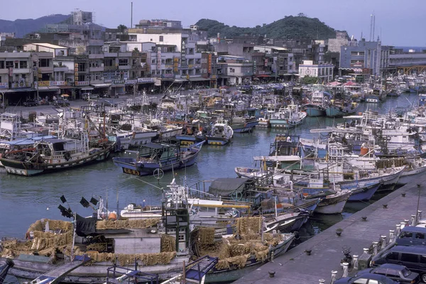 Porto Aldeia Pesca Keelung Oceano Pacífico Norte Taiwan East Aasia — Fotografia de Stock