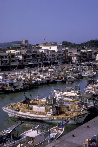 Porto Aldeia Pesca Keelung Oceano Pacífico Norte Taiwan East Aasia — Fotografia de Stock