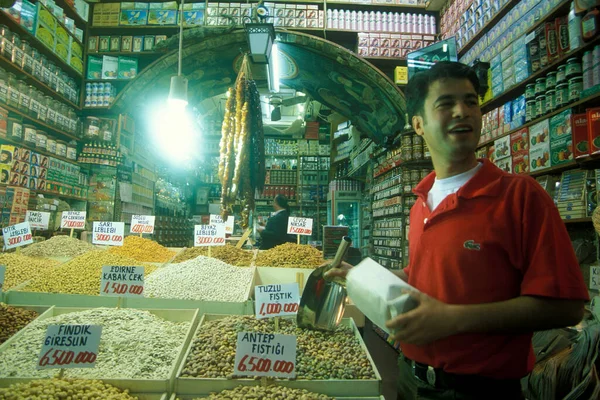 Продуктовый Магазин Старом Суке Базаре Капали Карси Старом Городе Стамбула — стоковое фото