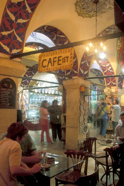 Een Caféwinkel Aan Oude Souq Bazaar Kapali Carsi Markt Oude — Stockfoto