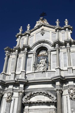 İtalya 'nın Sicilya eyaletinde yer alan Catania şehrindeki St. Agata katedrali. İtalya, Sicilya, Ekim 2014