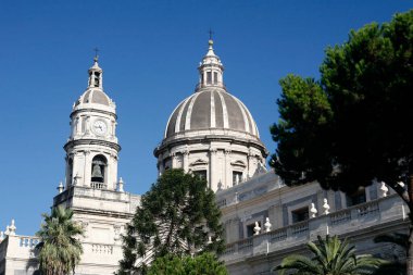 İtalya 'nın Sicilya eyaletinde yer alan Catania şehrindeki St. Agata katedrali. İtalya, Sicilya, Ekim 2014