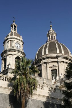 İtalya 'nın Sicilya eyaletinde yer alan Catania şehrindeki St. Agata katedrali. İtalya, Sicilya, Ekim 2014