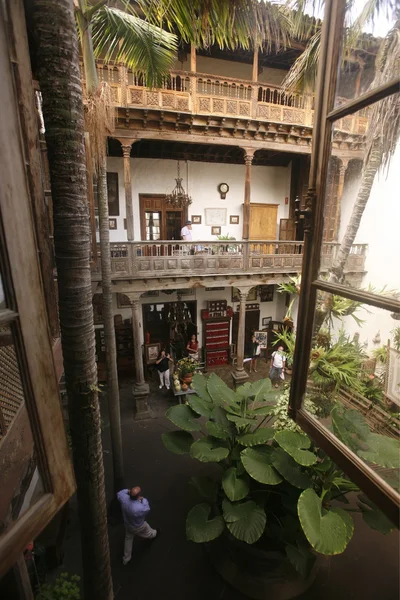 Musée Casa Los Balcones Dans Centre Ville Orotava Sur Île — Photo