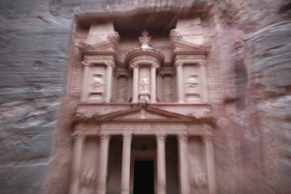 Trésor Khazneh Dans Ville Temple Petra Jordanie Moyen Orient — Photo