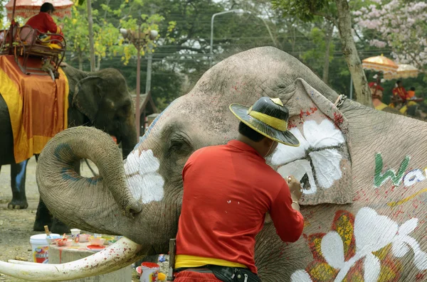 ÁSIA TAILÂNDIA AYUTTHAYA SONGKRAN FESTIVAL — Fotografia de Stock