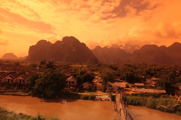 ÁSIA SOUTHEASTASIA LAOS VANG VIENG LUANG PRABANG — Fotografia de Stock