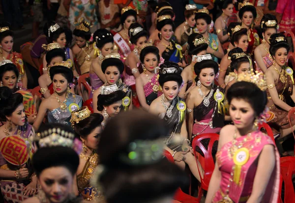 Vrouwen op een schoonheid Miss competitie — Stockfoto