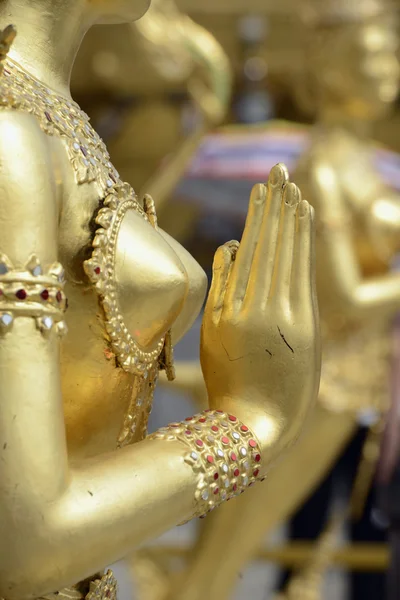 stock image The temple of Wat Phra Kaew in the city of Bangkok