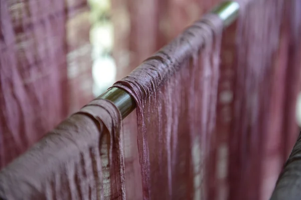Silk production in the city of chiang mai — Stock Photo, Image