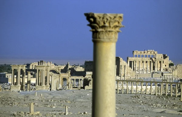 Szíriai Palmyra római romok — Stock Fotó