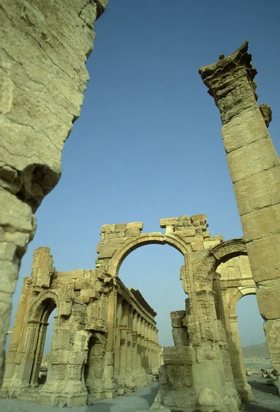 Syrien palmyra römische ruinen — Stockfoto