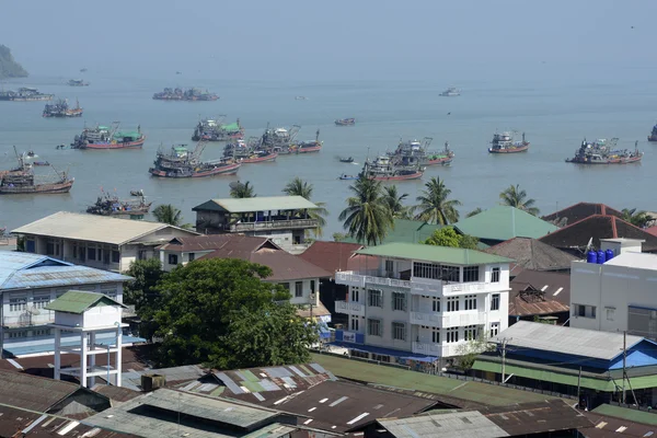 Asien myanmar myeik hafen — Stockfoto