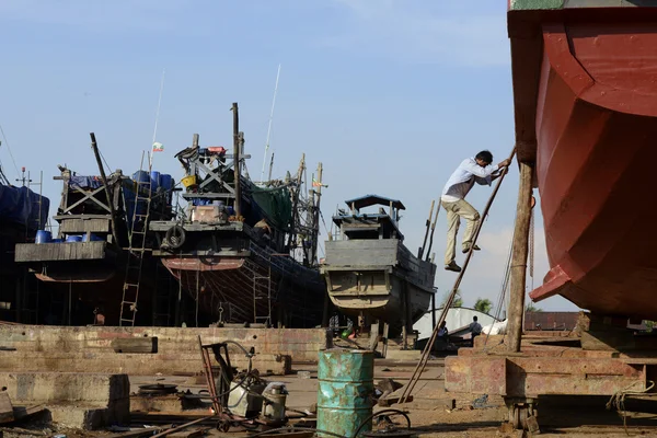 Asie Myanmar Myeik Shi výroba — Stock fotografie