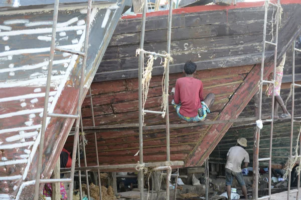 Ασία Μιανμάρ Myeik Shi κατασκευή — Φωτογραφία Αρχείου