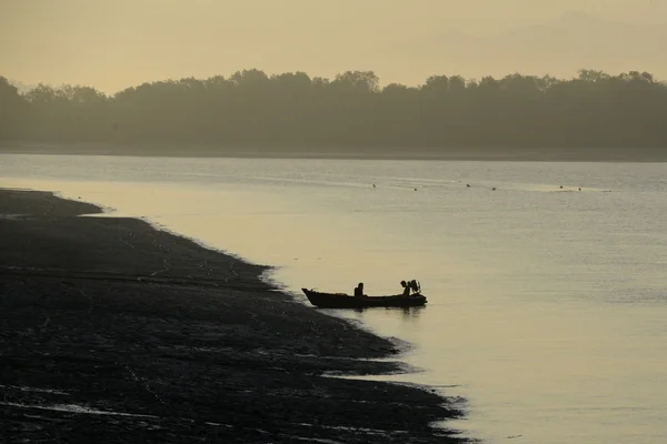 Asia Myanmar Myeik fiume paesaggio — Foto Stock