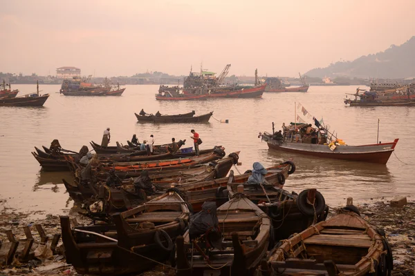 Ásia Myanmar Myeik porto — Fotografia de Stock