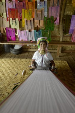 ASIA MYANMAR NYAUNGSHWE WEAVING FACTORY clipart