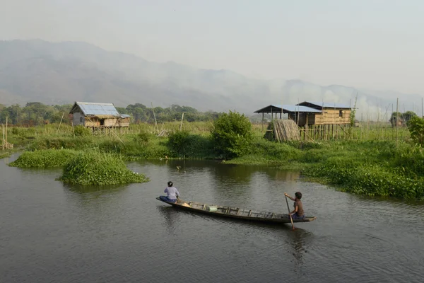 Asien Myanmar Nyaungshwe flytande trädgårdar — Stockfoto