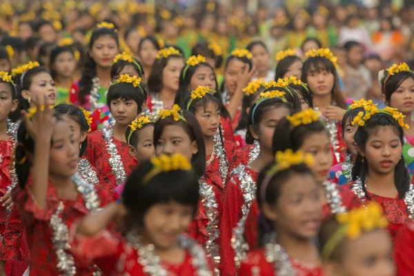 Asia Myanmar Mandalay Thingyan acqua Festival — Foto Stock