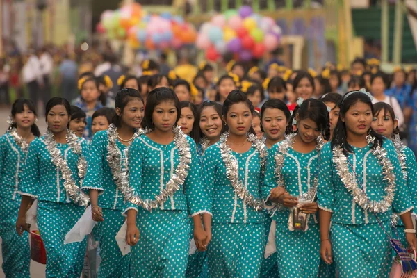 Asia Mianmar Mandalay Thingyan víz fesztivál — Stock Fotó