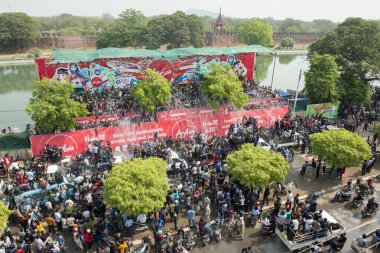 Asya Myanmar Mandalay Thingyan su Festivali