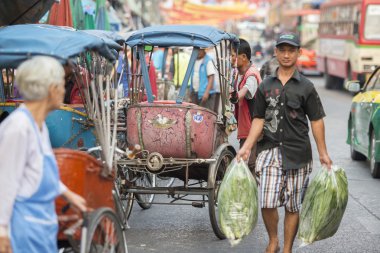 Asya Tayland Bangkok Nothaburi Transort bisiklet taksi