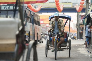 Asya Tayland Bangkok Nothaburi Transort bisiklet taksi