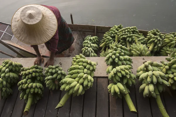 Asie Thajsko Samut Songkhram Tha Kha plovoucí trh — Stock fotografie