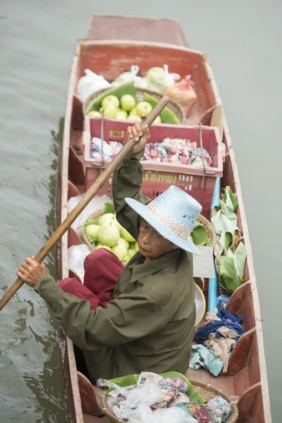 Asie Thajsko Samut Songkhram Tha Kha plovoucí trh — Stock fotografie