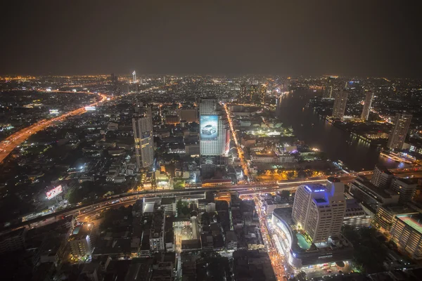 Asia Thailand Bangkok rivier Skyline — Stockfoto