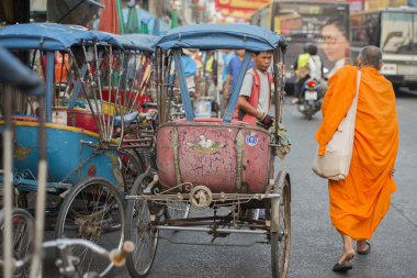 Asya Tayland Bangkok Nothaburi Transort bisiklet taksi