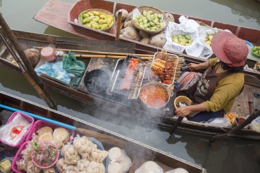 Asya Tayland Samut Songkhram Tha Kha Suüstü Pazarı